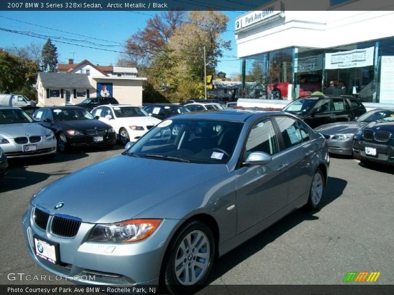 Arctic Metallic / Black 2007 BMW 3 Series 328xi Sedan