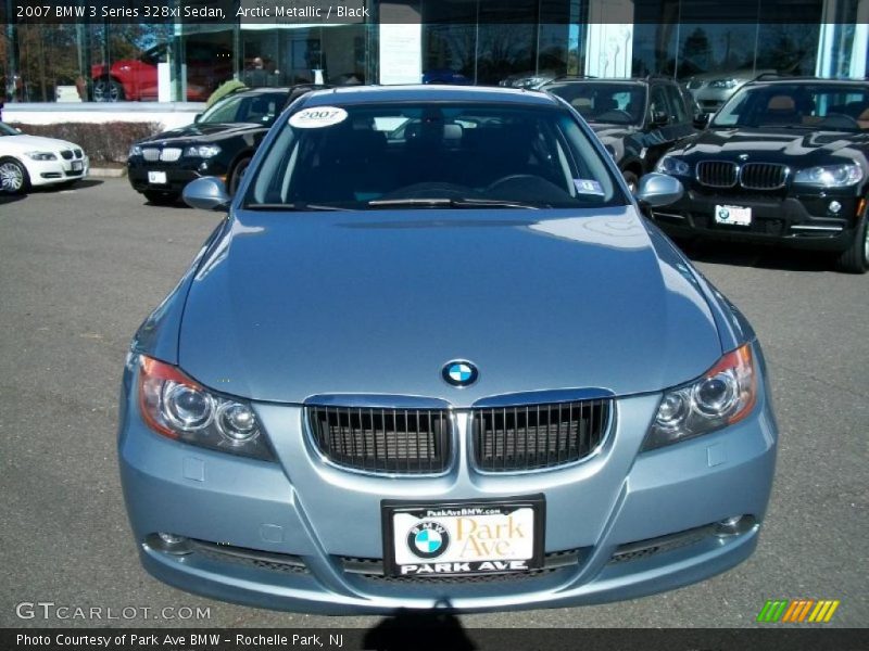 Arctic Metallic / Black 2007 BMW 3 Series 328xi Sedan