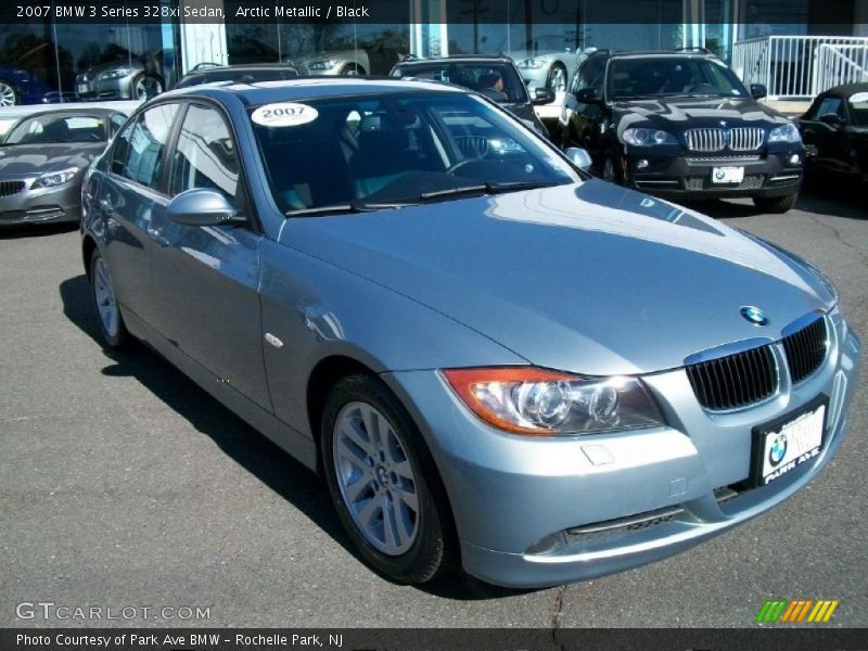 Arctic Metallic / Black 2007 BMW 3 Series 328xi Sedan