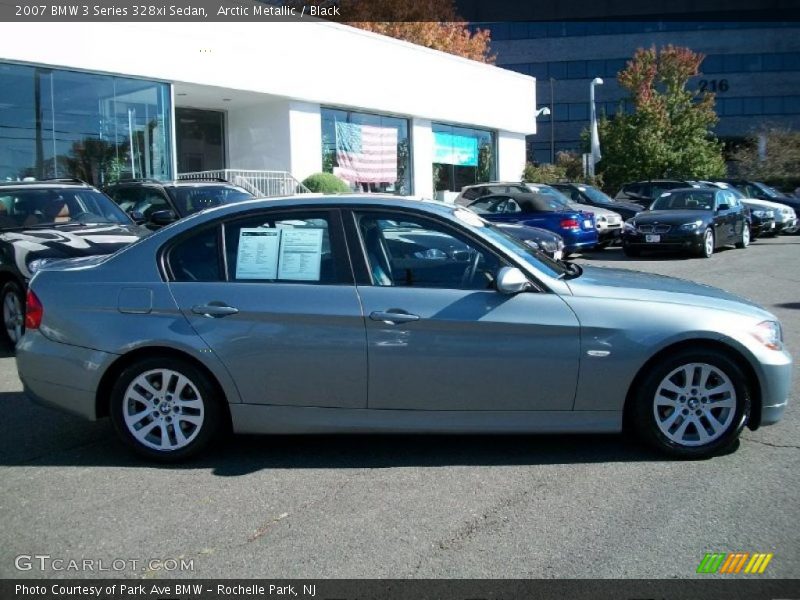 Arctic Metallic / Black 2007 BMW 3 Series 328xi Sedan