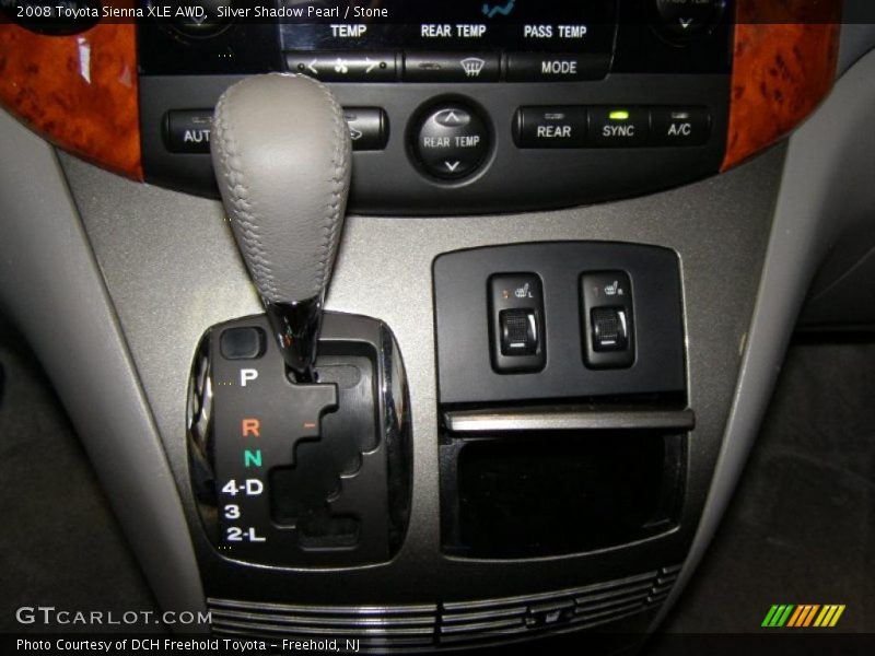Silver Shadow Pearl / Stone 2008 Toyota Sienna XLE AWD