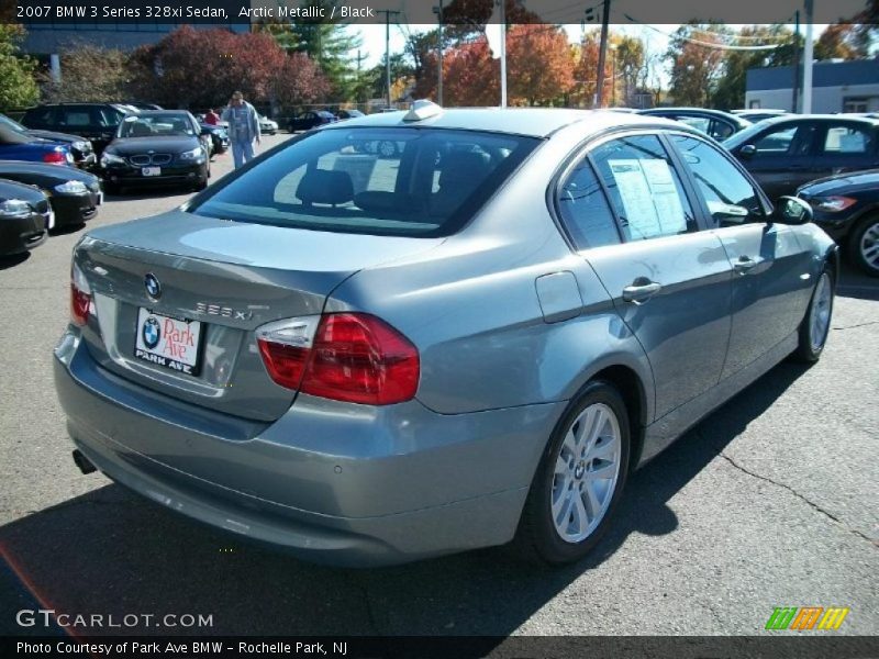 Arctic Metallic / Black 2007 BMW 3 Series 328xi Sedan