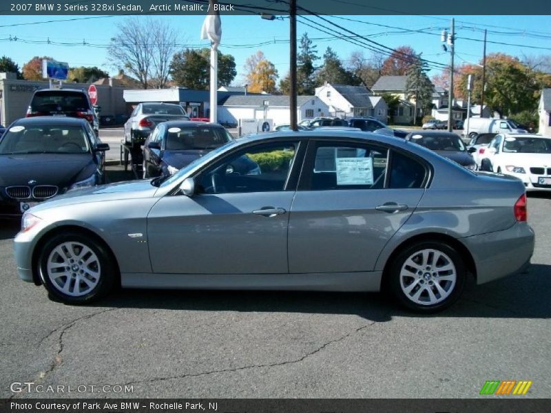 Arctic Metallic / Black 2007 BMW 3 Series 328xi Sedan