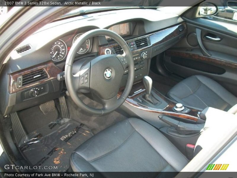 Arctic Metallic / Black 2007 BMW 3 Series 328xi Sedan