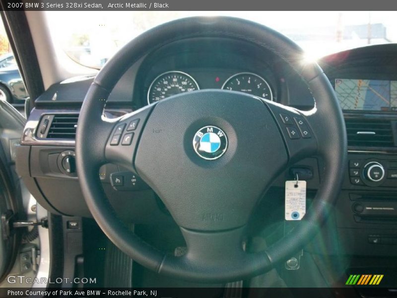 Arctic Metallic / Black 2007 BMW 3 Series 328xi Sedan