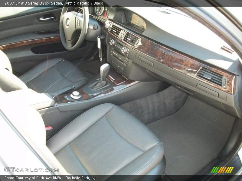 Arctic Metallic / Black 2007 BMW 3 Series 328xi Sedan