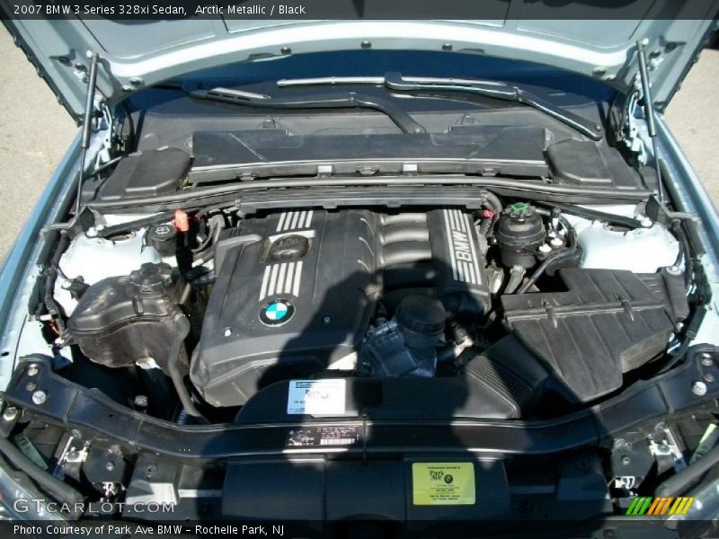 Arctic Metallic / Black 2007 BMW 3 Series 328xi Sedan
