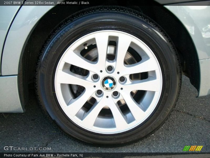Arctic Metallic / Black 2007 BMW 3 Series 328xi Sedan