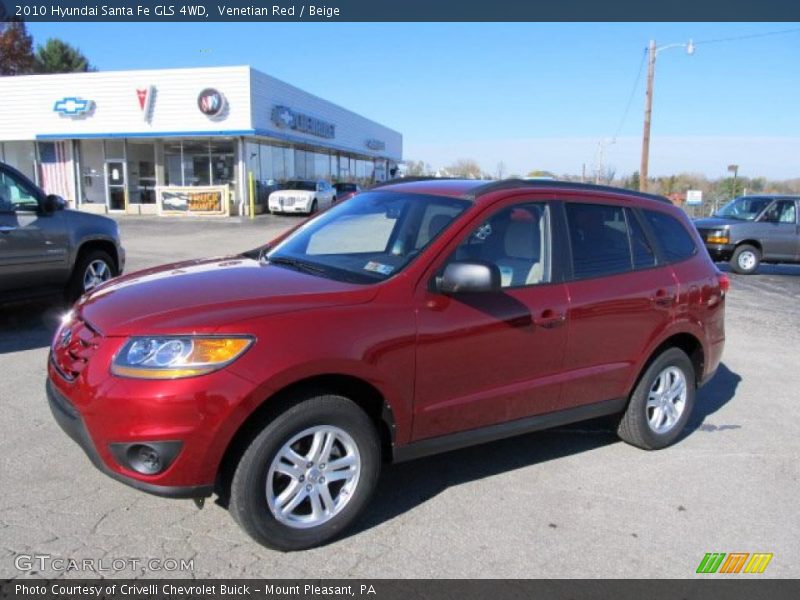 Venetian Red / Beige 2010 Hyundai Santa Fe GLS 4WD