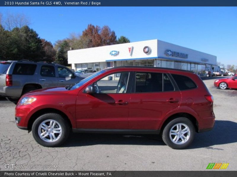 Venetian Red / Beige 2010 Hyundai Santa Fe GLS 4WD