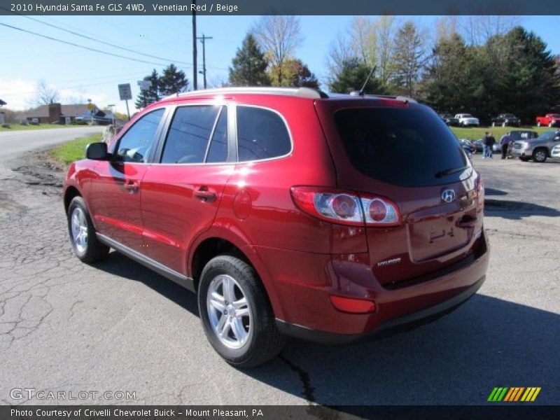Venetian Red / Beige 2010 Hyundai Santa Fe GLS 4WD