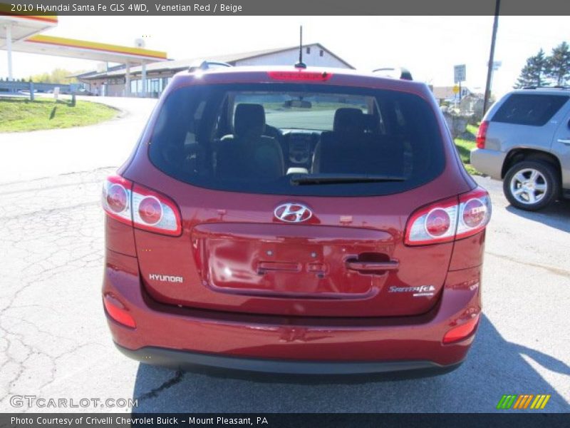 Venetian Red / Beige 2010 Hyundai Santa Fe GLS 4WD