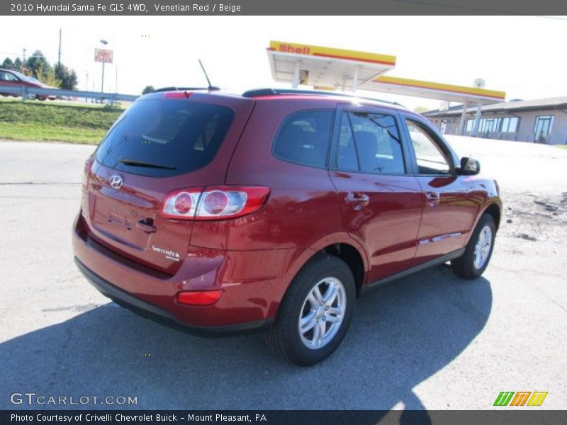 Venetian Red / Beige 2010 Hyundai Santa Fe GLS 4WD