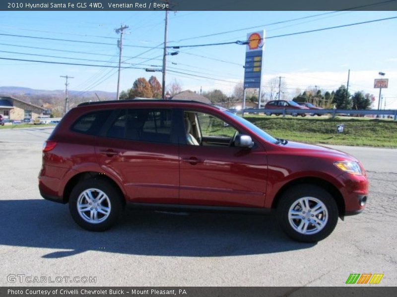 Venetian Red / Beige 2010 Hyundai Santa Fe GLS 4WD
