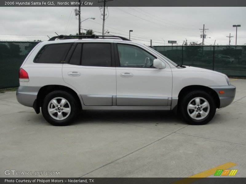 Nordic White / Gray 2006 Hyundai Santa Fe GLS