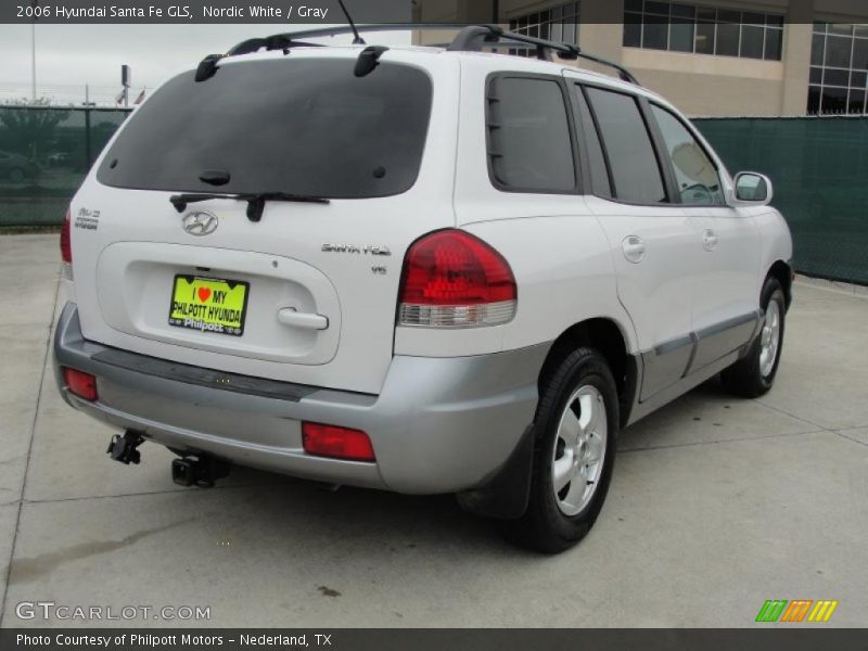 Nordic White / Gray 2006 Hyundai Santa Fe GLS