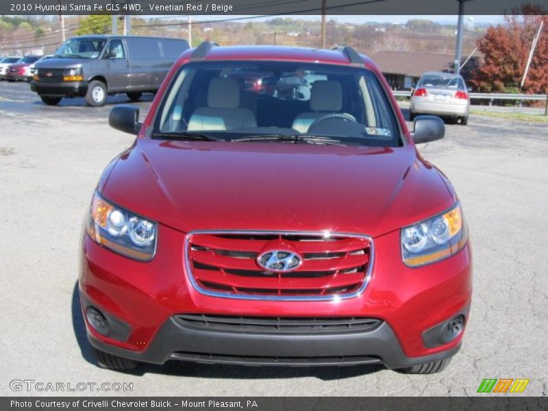 Venetian Red / Beige 2010 Hyundai Santa Fe GLS 4WD