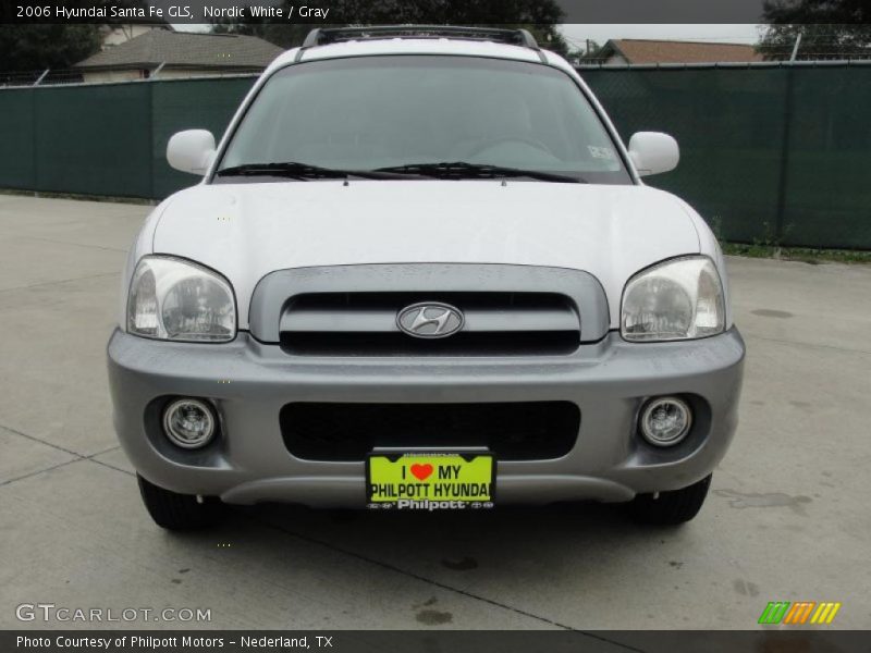 Nordic White / Gray 2006 Hyundai Santa Fe GLS