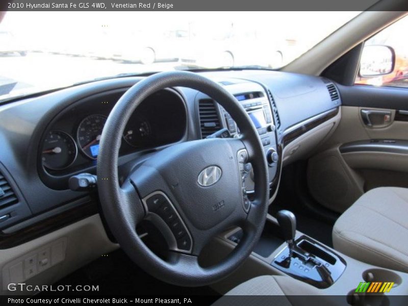 Venetian Red / Beige 2010 Hyundai Santa Fe GLS 4WD