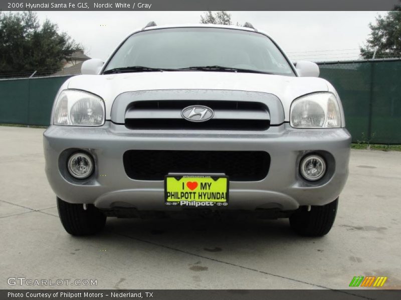 Nordic White / Gray 2006 Hyundai Santa Fe GLS