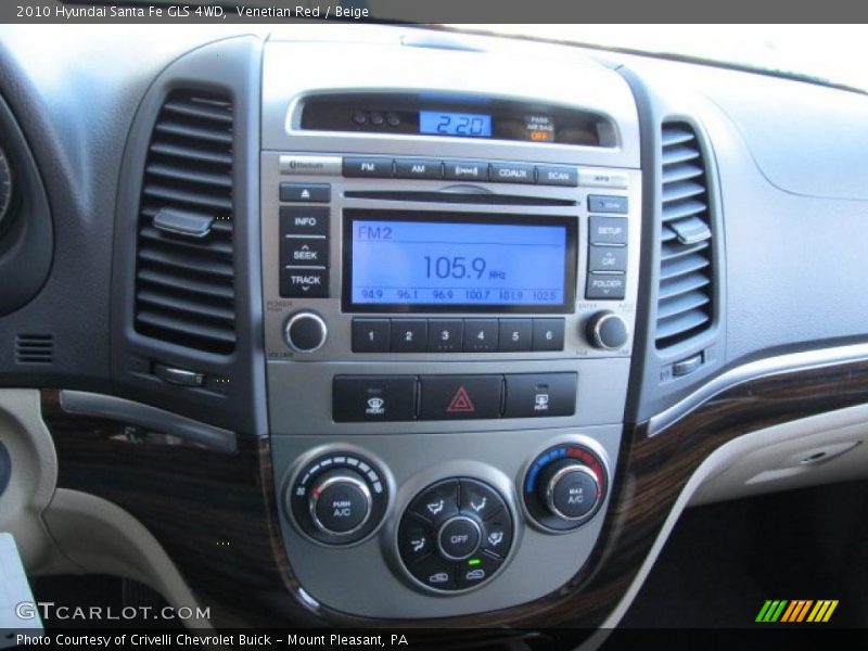 Venetian Red / Beige 2010 Hyundai Santa Fe GLS 4WD