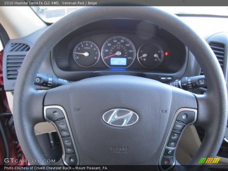 Venetian Red / Beige 2010 Hyundai Santa Fe GLS 4WD