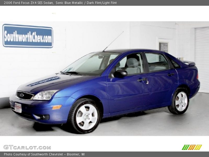 Sonic Blue Metallic / Dark Flint/Light Flint 2006 Ford Focus ZX4 SES Sedan