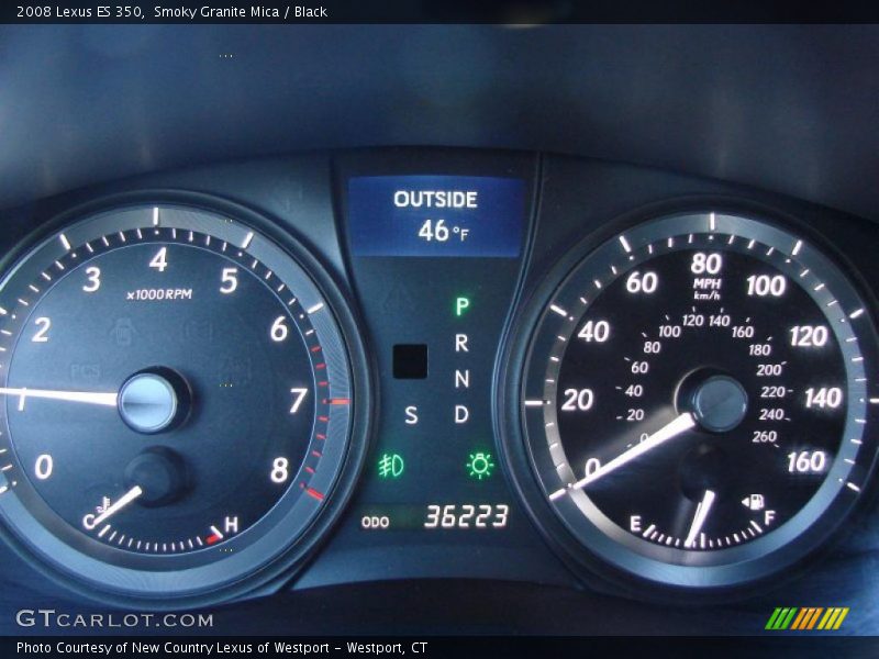 Smoky Granite Mica / Black 2008 Lexus ES 350