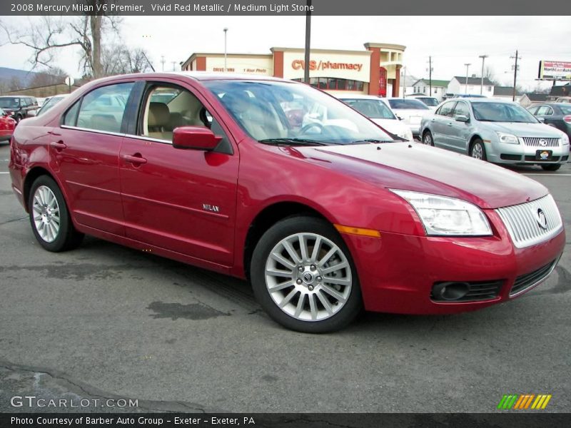 Vivid Red Metallic / Medium Light Stone 2008 Mercury Milan V6 Premier