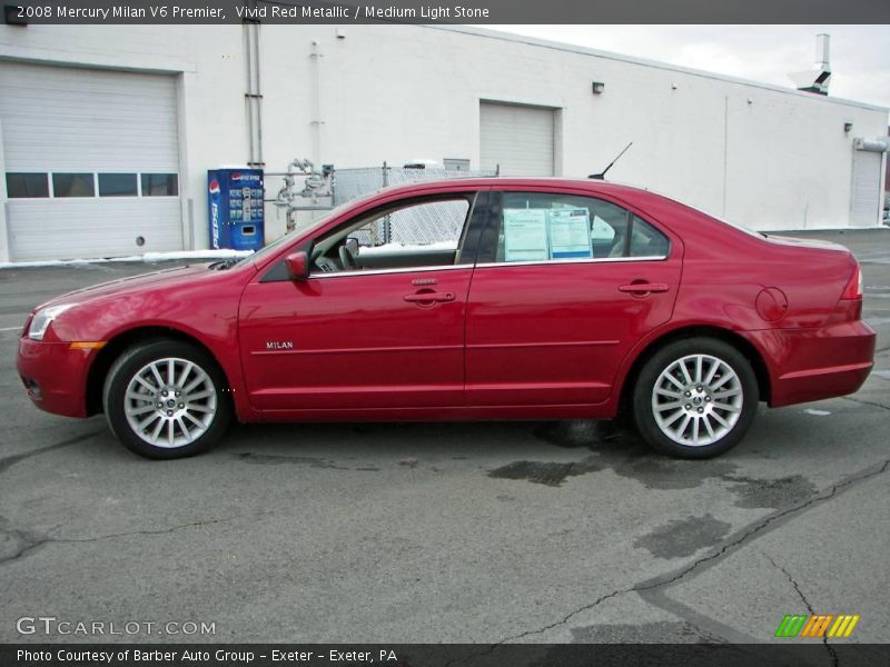 Vivid Red Metallic / Medium Light Stone 2008 Mercury Milan V6 Premier