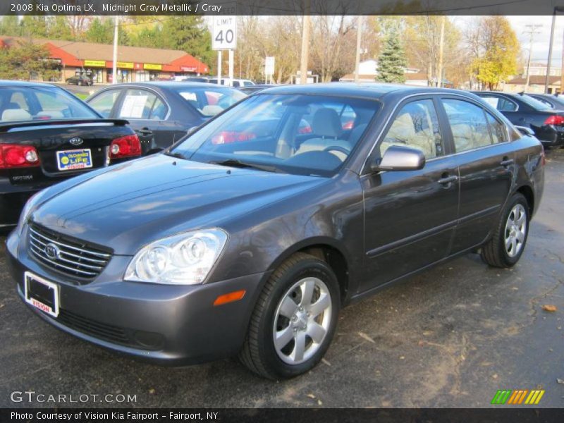 Midnight Gray Metallic / Gray 2008 Kia Optima LX