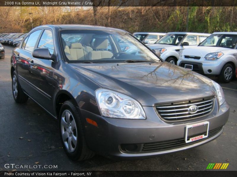 Midnight Gray Metallic / Gray 2008 Kia Optima LX