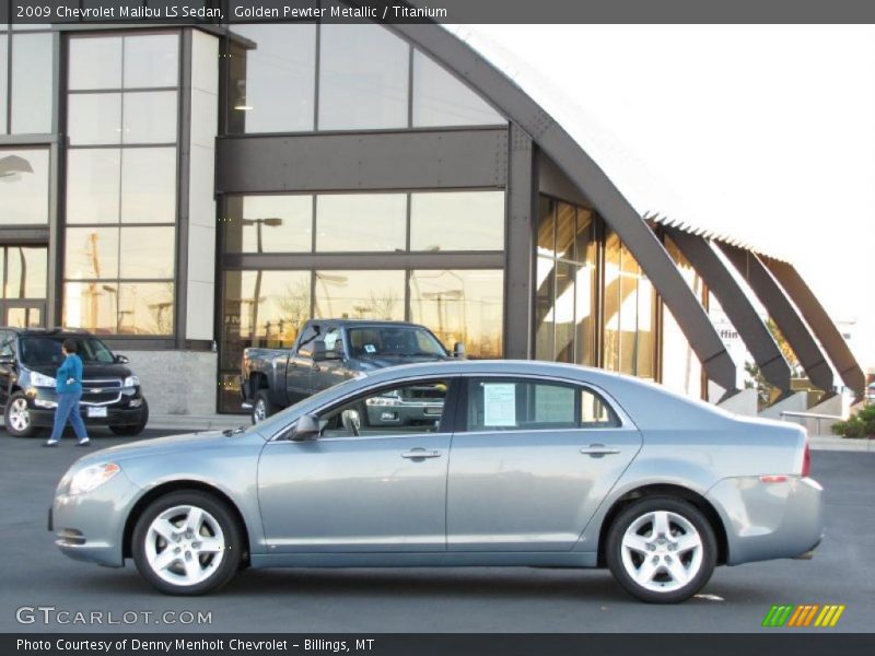 Golden Pewter Metallic / Titanium 2009 Chevrolet Malibu LS Sedan