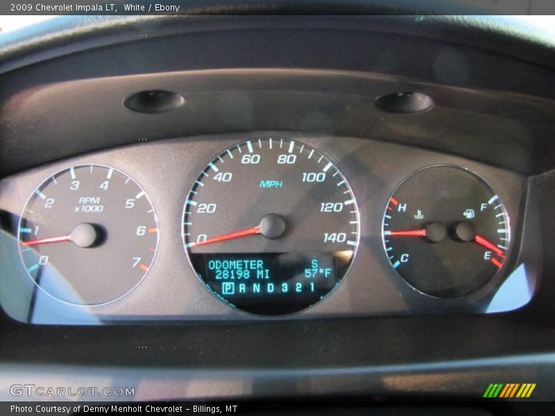 White / Ebony 2009 Chevrolet Impala LT