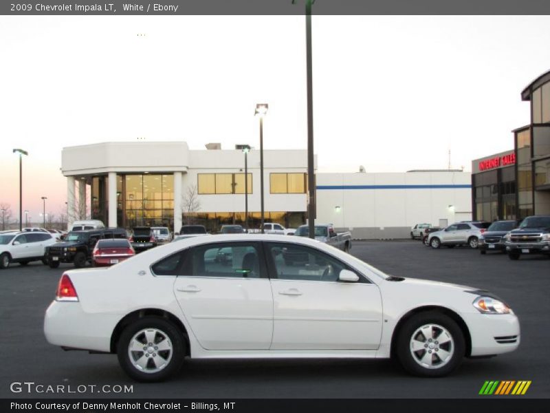 White / Ebony 2009 Chevrolet Impala LT