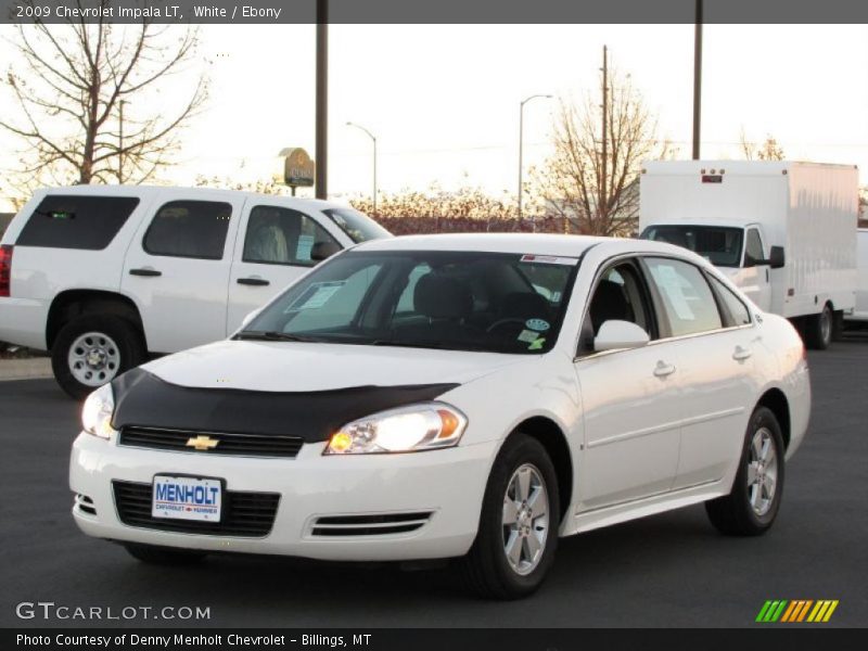 White / Ebony 2009 Chevrolet Impala LT