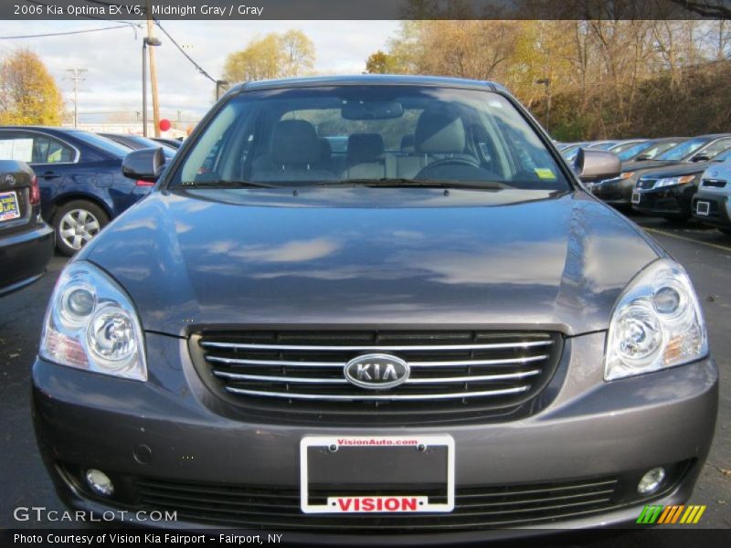 Midnight Gray / Gray 2006 Kia Optima EX V6