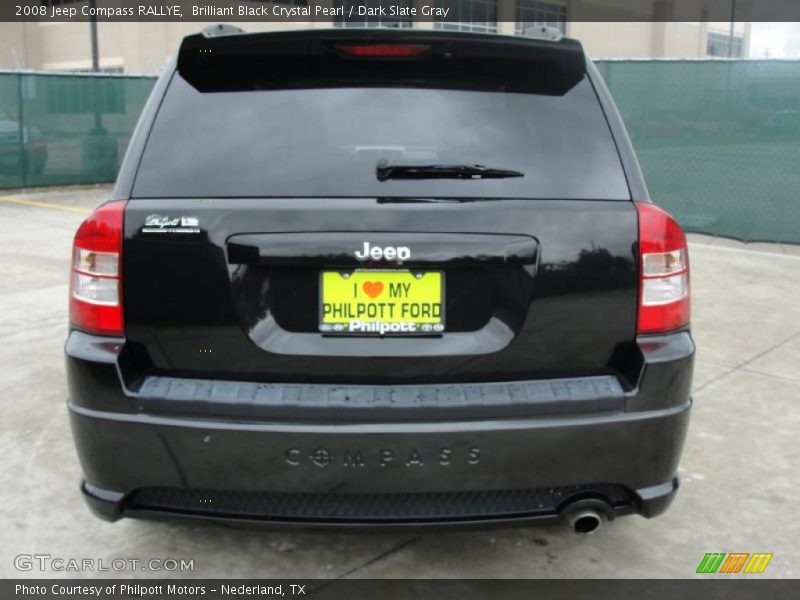 Brilliant Black Crystal Pearl / Dark Slate Gray 2008 Jeep Compass RALLYE