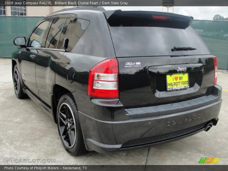 Brilliant Black Crystal Pearl / Dark Slate Gray 2008 Jeep Compass RALLYE