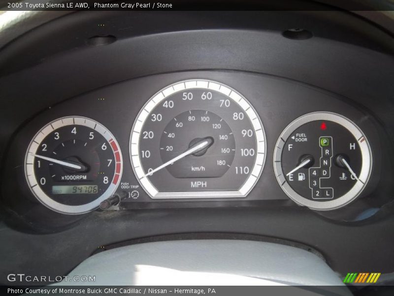  2005 Sienna LE AWD LE AWD Gauges