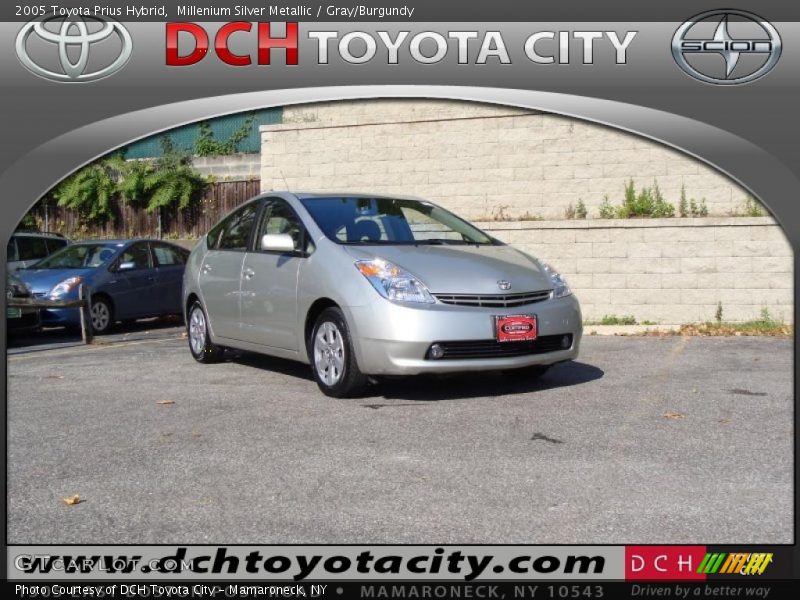 Millenium Silver Metallic / Gray/Burgundy 2005 Toyota Prius Hybrid