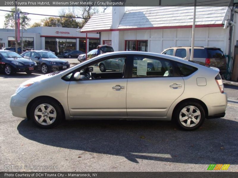 Millenium Silver Metallic / Gray/Burgundy 2005 Toyota Prius Hybrid