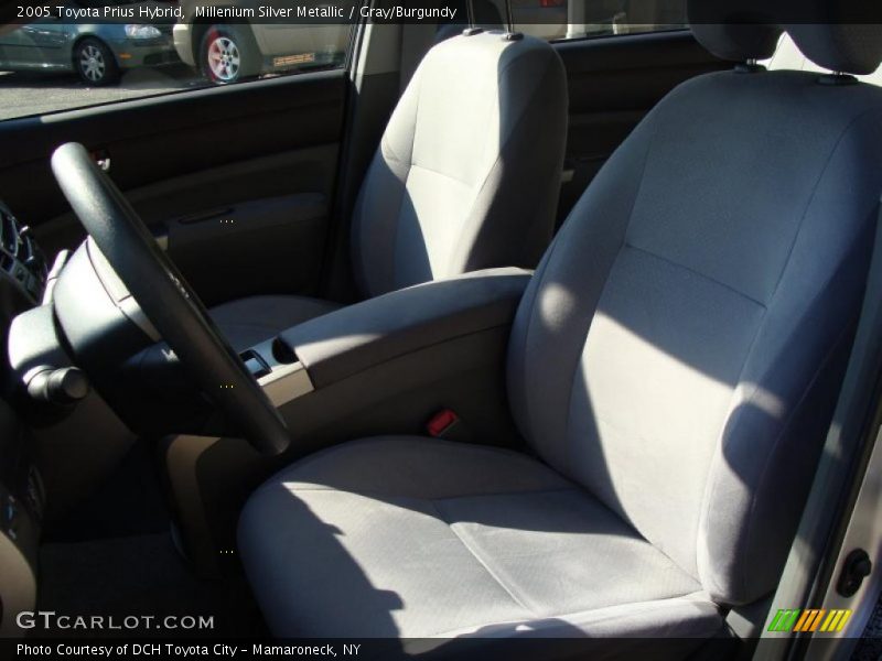 Millenium Silver Metallic / Gray/Burgundy 2005 Toyota Prius Hybrid