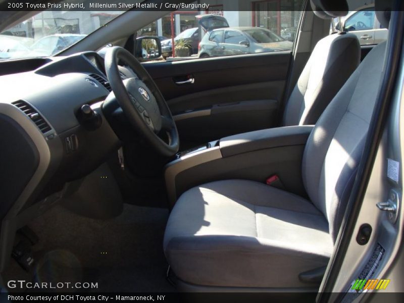 Millenium Silver Metallic / Gray/Burgundy 2005 Toyota Prius Hybrid