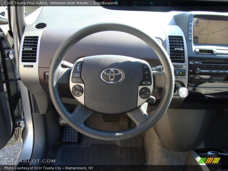Millenium Silver Metallic / Gray/Burgundy 2005 Toyota Prius Hybrid