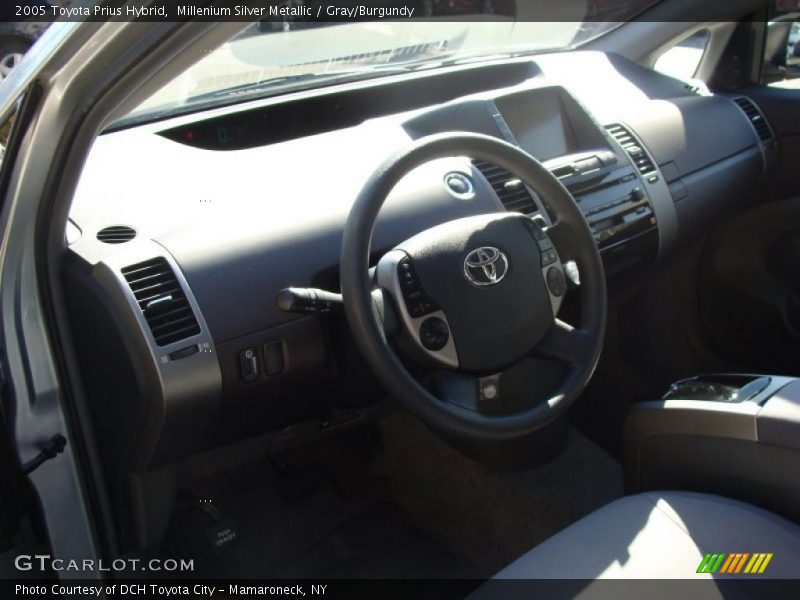 Millenium Silver Metallic / Gray/Burgundy 2005 Toyota Prius Hybrid