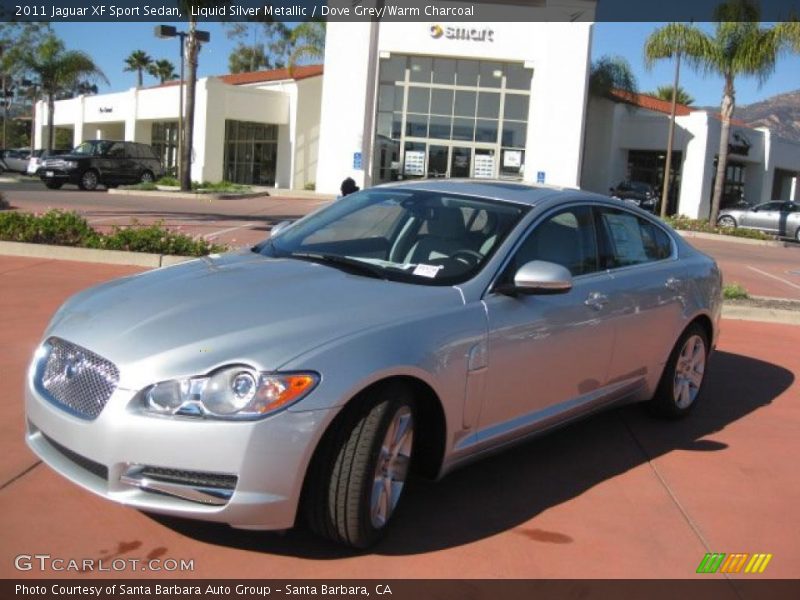 Liquid Silver Metallic / Dove Grey/Warm Charcoal 2011 Jaguar XF Sport Sedan