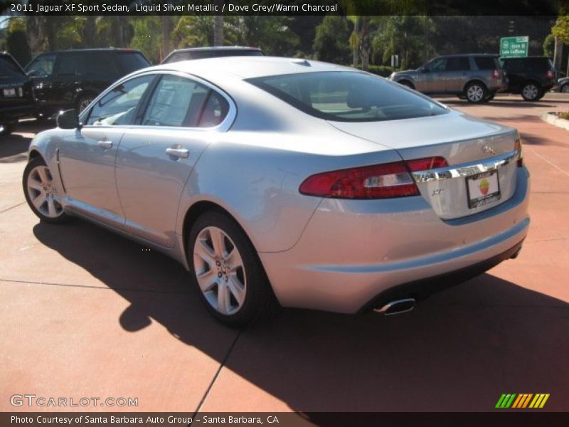 Liquid Silver Metallic / Dove Grey/Warm Charcoal 2011 Jaguar XF Sport Sedan