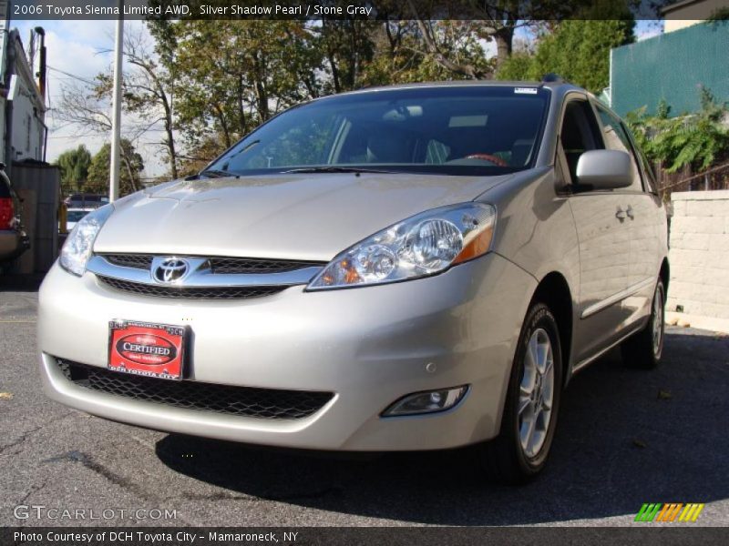 Silver Shadow Pearl / Stone Gray 2006 Toyota Sienna Limited AWD