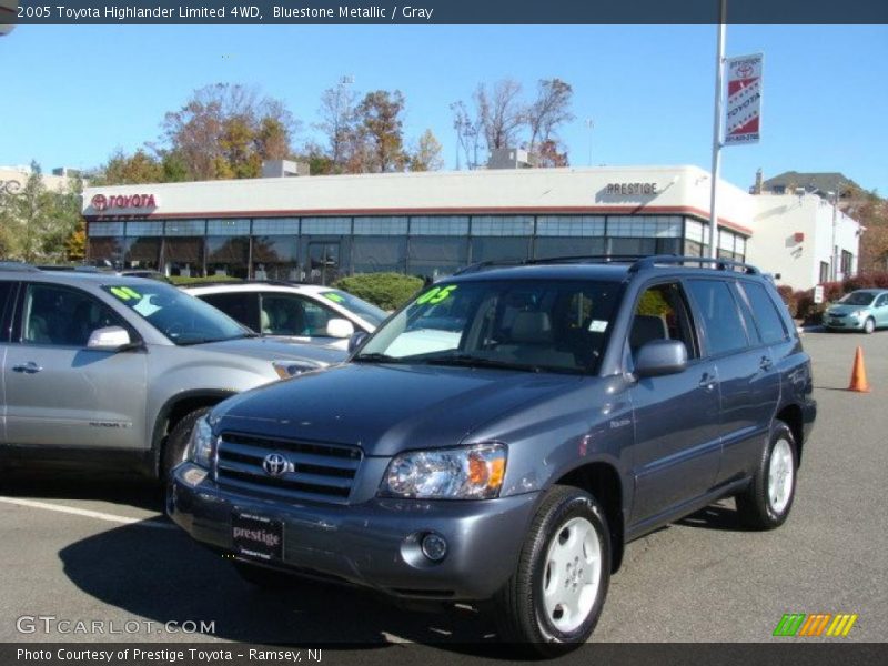 Bluestone Metallic / Gray 2005 Toyota Highlander Limited 4WD